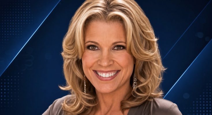 smiling blonde woman headshot