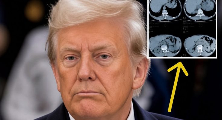 trump portrait with CT scan