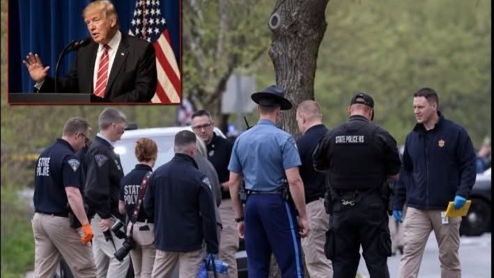 trump and state police officers