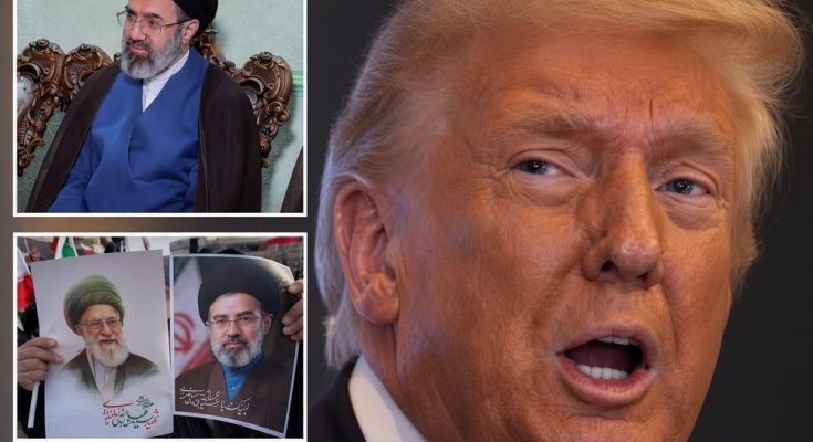 trump and Iranian leaders collage