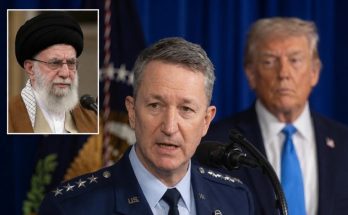 military briefing with Trump and Khamenei inset