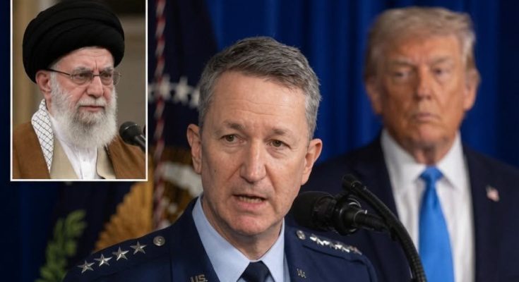 military briefing with Trump and Khamenei inset