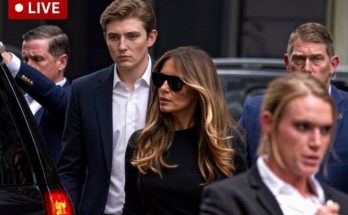 melania Trump with security detail
