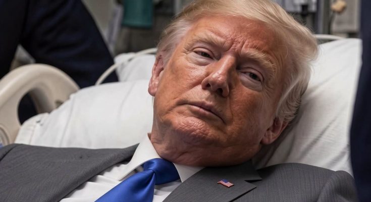 man in hospital bed