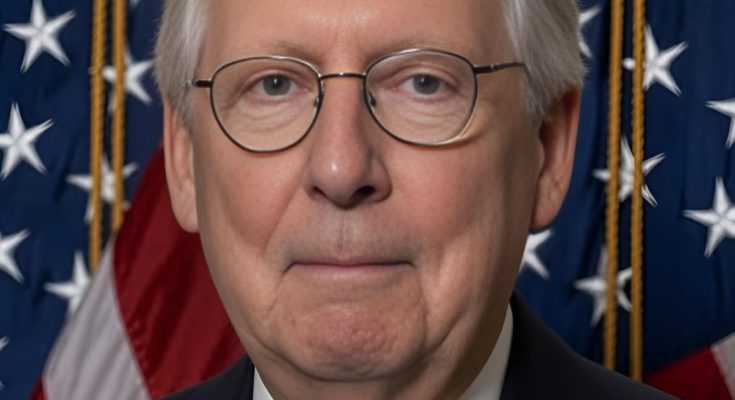 mitch McConnell portrait flags